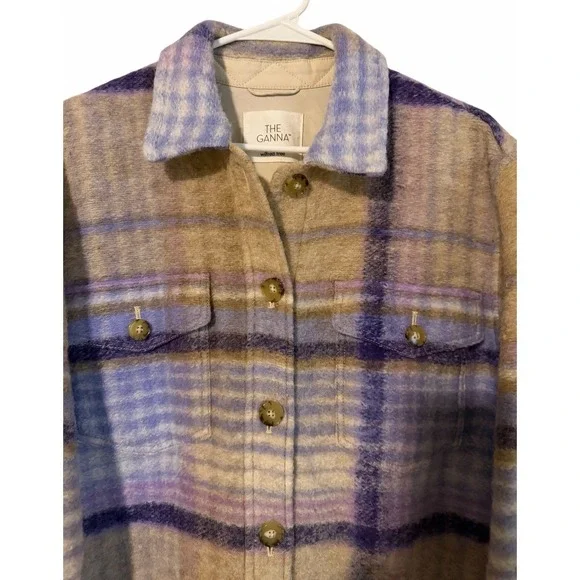 Wilfred Free Aritzia The Ganna Shirt Jacket Elaine Violet Purple Women's Size M - Picture 3 of 13